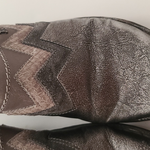 Josef Seibel metallic comfort shoe gray brown pewter size 38 size 7 - 7.5 - Picture 3 of 8